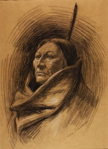 Ohne Titel (Indianer) von Louis Schaettle