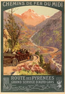Chemin de fer du Midi. Route des Pyrenäen von Louis Tauzin