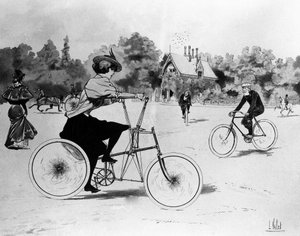 Die Velocipedisten von Louis Vallet