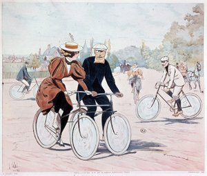 Tandem - Zeichnung von L. Vallet