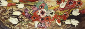 Anemonen und Weiße Tulpen von Louis Valtat