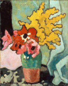 Anemonen und Mimose
