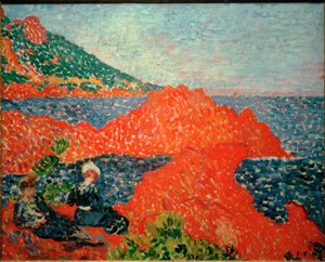 Die roten Felsen in Agay von Louis Valtat