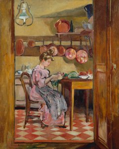 Madame Valtat in der Küche von Louis Valtat