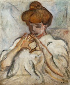 Frau mit Haarknoten von Louis Valtat