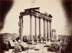 Mausoleum am westlichen Ende der Kolonnade, Palmyra, 1864 von Louis Vignes