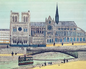 Notre-Dame (Südseite), ca. 1933 von Louis Vivin