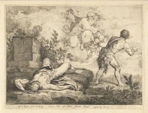Gott ruft Kain zur Rechenschaft, nachdem er Abel getötet hat von Louis de Deyster
