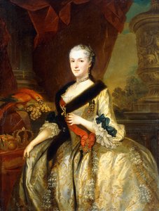 Porträt von Maria Josepha, Königin von Polen, stehend in Dreiviertellänge von Louis de Silvestre