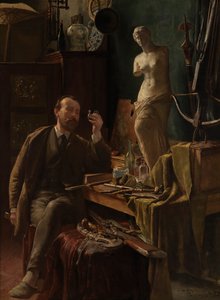 Künstler in seinem Atelier von Louis van Engelen