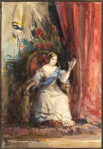 Königin Victoria am Hof, 1838 von Louisa Anne Waterford