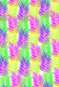 Überlagerte Blätter, 2017 (Digitale Medien) von Louisa Hereford
