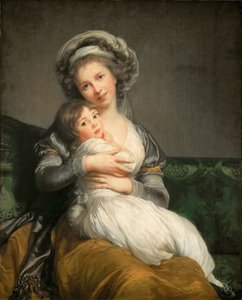 Selbstporträt mit ihrer Tochter Julie, 1786 von Elisabeth Louise Vigee Lebrun