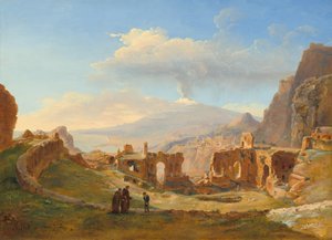 Das römische Theater in Taormina von Louise Josephine Sarazin de Belmont