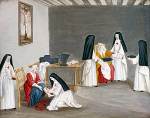 Port-Royal des Champs Abtei, Schwestern pflegen Kranke, von Louise-Magdeleine Hortemels, Frankreich