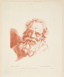 Porträt eines alten Mannes en face von Louise Rosalie Hémery