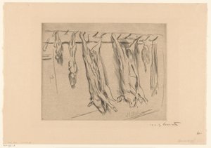 Geschlachtete Schweine von Lovis Corinth (signed by artist)