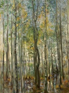 Ein Wald. Überschwemmung am Starnberger See von Lovis Corinth