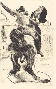 Amazonenstatue auf der Freitreppe des Alten Museums, 1916 von Lovis Corinth