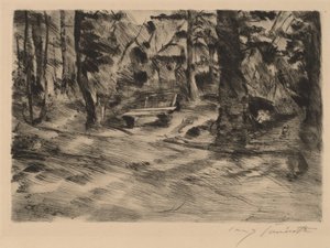 Bank im Walde II, 1917