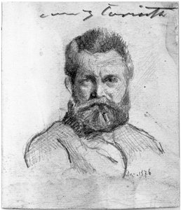 Bildnis eines älteren bärtigen Mannes von vorn von Lovis Corinth