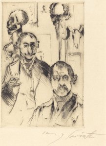 Doppelbildnis mit Skelett von Lovis Corinth