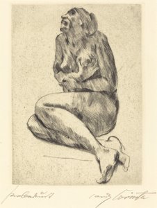 Kauernder weiblicher Akt, 1914 von Lovis Corinth