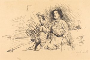 Lesendes Mädchen von Lovis Corinth