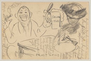 Lovis Corinth an Carl Strathmann: Postkarte, Poststempel 13. März 1903 von Lovis Corinth