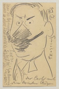 Lovis Corinth an Carl Strathmann: Postkarte, Poststempel 21. Februar 1904 von Lovis Corinth