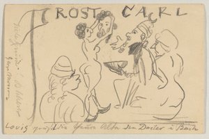 Lovis Corinth an Carl Strathmann: Postkarte, Poststempel 22. Mai 1905 von Lovis Corinth