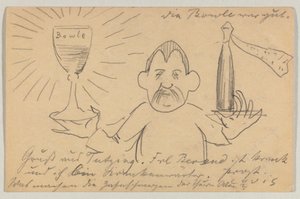Lovis Corinth an Carl Strathmann: Postkarte, Poststempel 22. September 1902 von Lovis Corinth