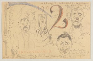 Lovis Corinth an Carl Strathmann: Postkarte, Poststempel 24. Dezember 1901 von Lovis Corinth