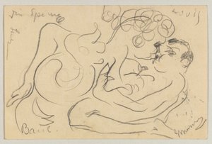 Lovis Corinth an Carl Strathmann: Postkarte, Poststempel 25. März 1908 von Lovis Corinth