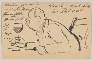 Lovis Corinth an Carl Strathmann: Postkarte, Poststempel 2. September 1902 von Lovis Corinth