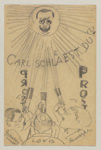 Lovis Corinth an Carl Strathmann: Postkarte, Poststempel 9. Januar 1910