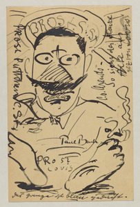 Lovis Corinth an Elly Strathmann: Postkarte, Poststempel 23. Februar