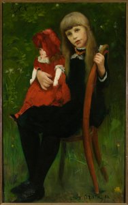 Porträt von Anna Schaumburg mit Puppe von Lovis Corinth