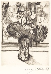 Rosen in einem Wasserglas, 1916 von Lovis Corinth