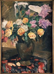 Rosen, Flieder und Lilien, 1913 von Lovis Corinth