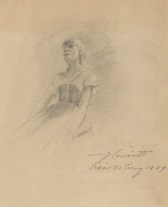 Sitzende junge Frau [recto], 1889 von Lovis Corinth
