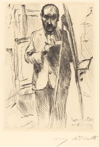 Selbstbildnis an der Staffelei von Lovis Corinth