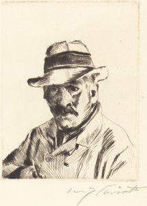Selbstbildnis im Strohhut von Lovis Corinth