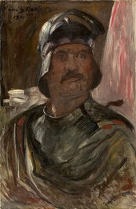 Selbstporträt in Rüstung von Lovis Corinth