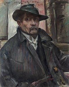Selbstporträt mit Hut und Mantel von Lovis Corinth