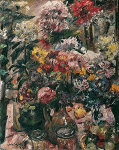 Stillleben mit Chrysanthemen und Amaryllis von Lovis Corinth