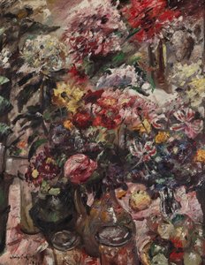 Stillleben mit Chrysanthemen und Amaryllis von Lovis Corinth
