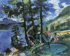 Walchensee mit Springbrunnen