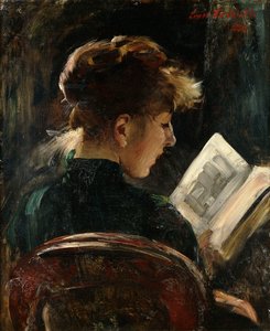 Lesendes Mädchen, 1888 von Lovis Corinth