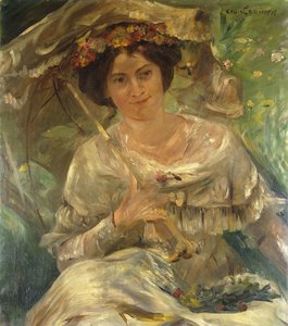 Frau im Sonnenschein von Lovis Corinth